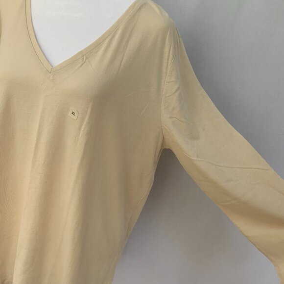 LOFT Cotton V-neck Long Sleeve Tee - Picture 4 of 12